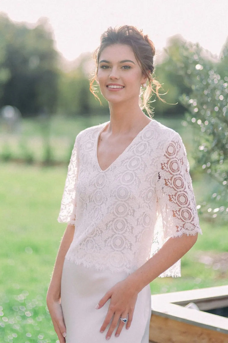 ALEXIA - ROBE DE MARIÉE DEUX PIÈCES Christelle Vasseur Couture