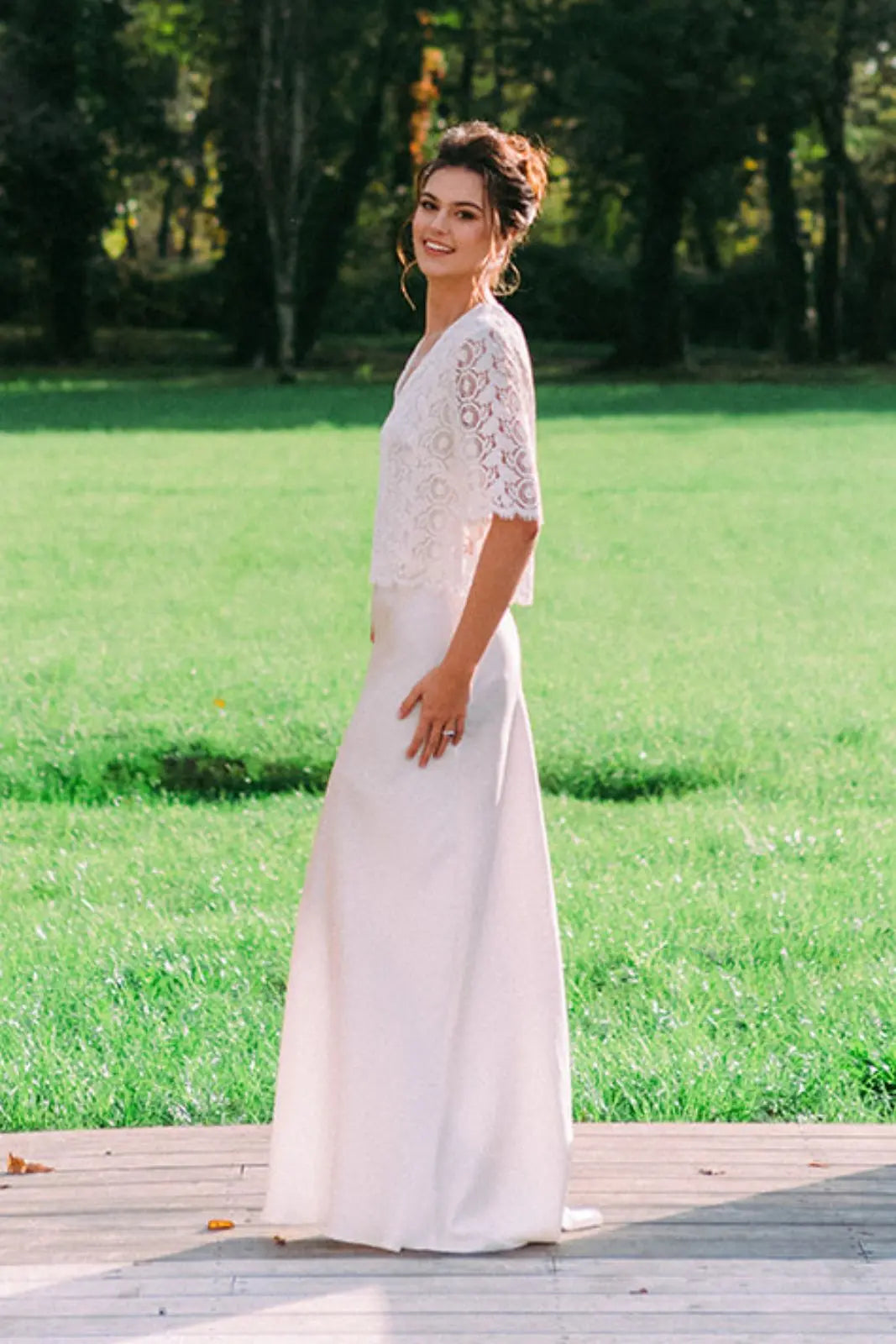 ALEXIA - ROBE DE MARIÉE DEUX PIÈCES Christelle Vasseur Couture