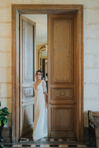 Rose, robe de mariée créatrice Christelle Vasseur à Bordeaux