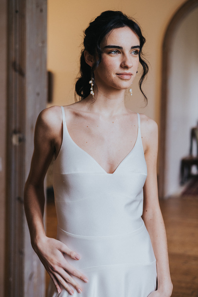 Céleste-  Robe de mariée sur mesure, création Christelle Vasseur, boutique mariage à Bordeaux