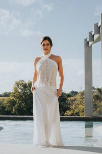 OCÉANE - HAUT DENTELLE DOS NU - MARIAGE Christelle Vasseur Couture