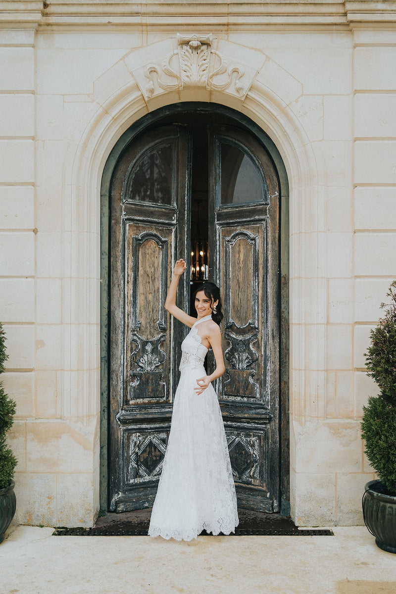 Rani Robe de mariée haute couture-création Christelle Vasseur, boutique mariage à Bordeaux