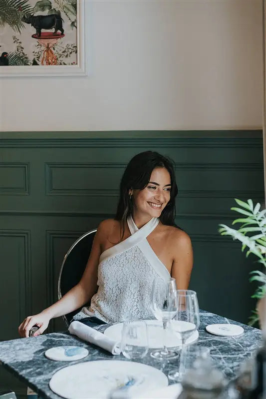 OCÉANE - HAUT DENTELLE DOS NU - MARIAGE Christelle Vasseur Couture