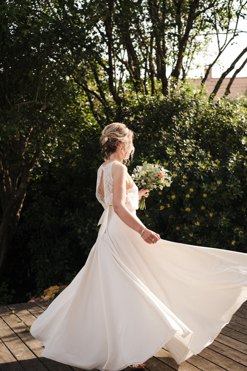 OLYMPE - HAUT DENTELLE DOS NU - MARIAGE Christelle Vasseur Couture